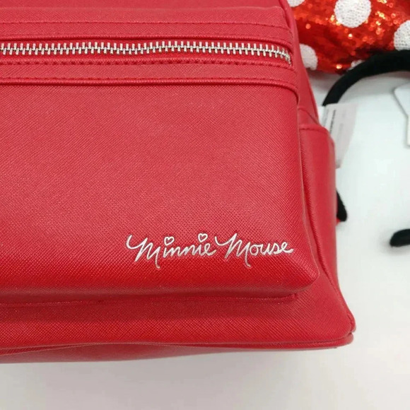 Loungefly Disney Parks Red Minnie Mouse bag and bow headbands ​ main image 4